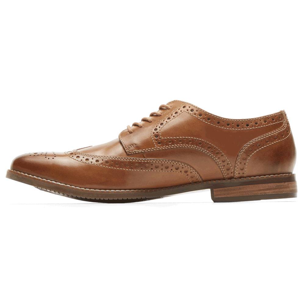 Rockport Singapore Mens Lace Up - Style Purpose Wingtip Brown - SZ3698241